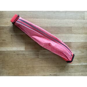 Fitkicks Bright Pink Collapsible Flat Fitness Waist Bag Fanny Pack Euc